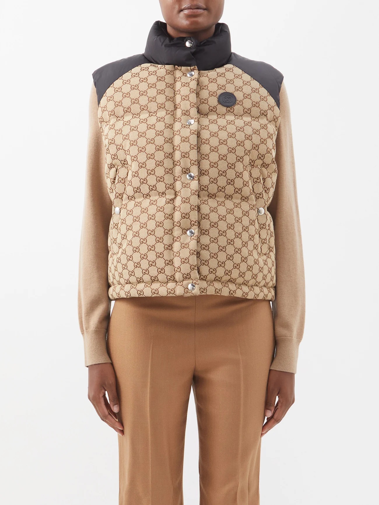 GUCCI GG quilted cotton-blend canvas down gilet