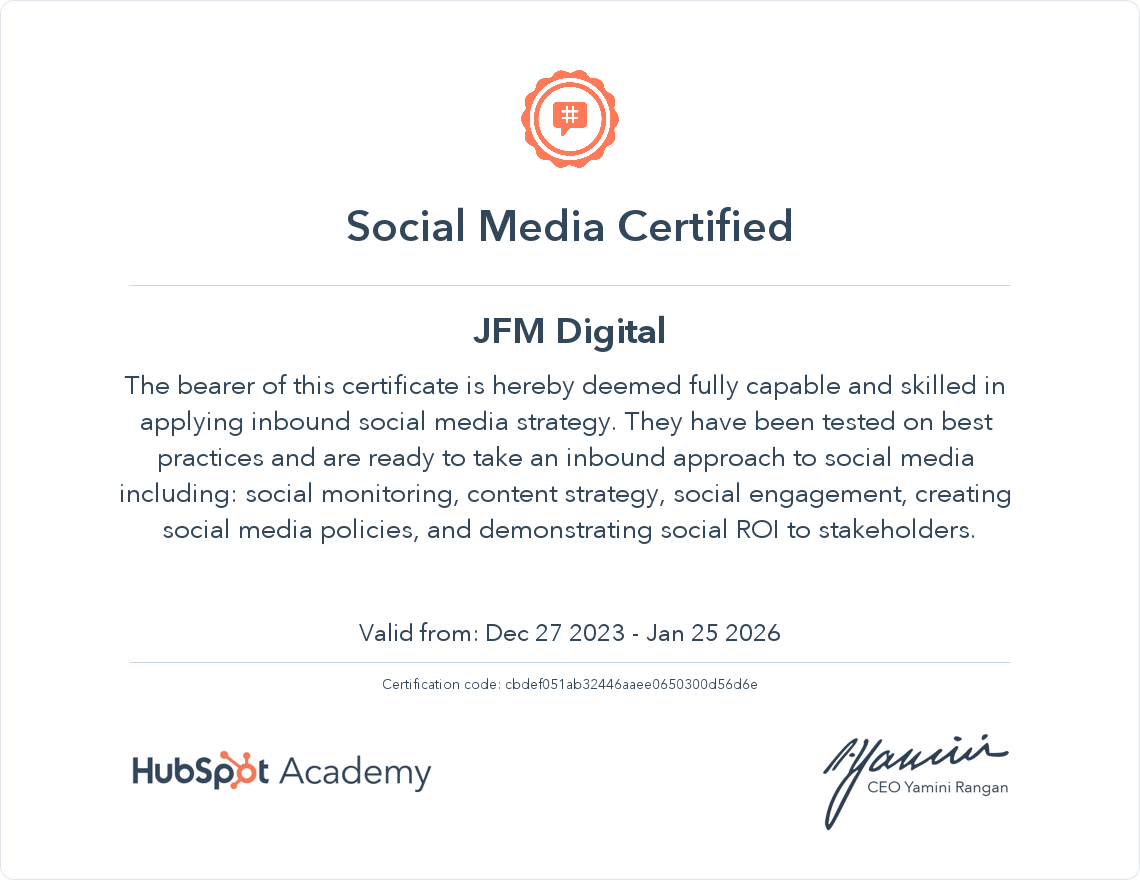 Social Media Certified