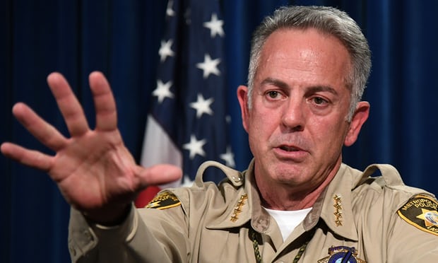  Clark County sheriff Joe Lombardo speaks during a news conference at the Las Vegas police headquarters. 