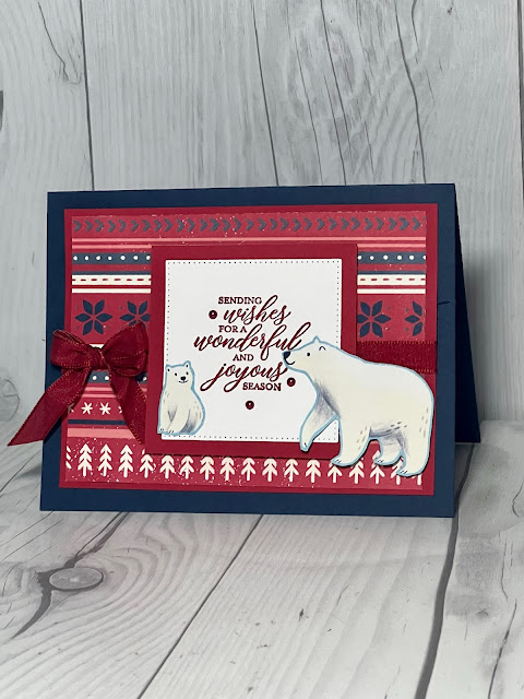 Holiday card using the Stampin' Up! Beary Christmas Suite