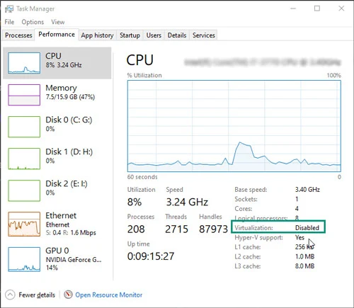 task manager virtualiszation