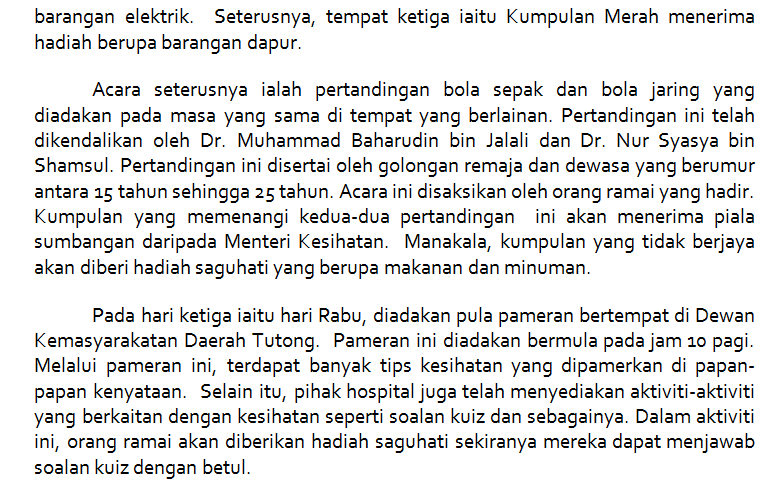 SERAMBI PELITA ILMU: Contoh Karangan: Karangan Laporan 