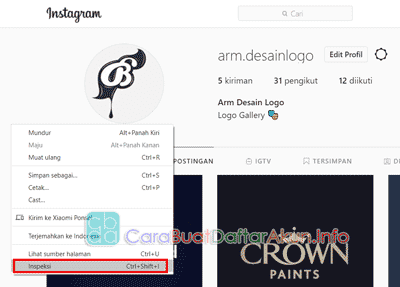 cara upload video di instagram lewat google chrome