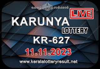 Kerala Lottery Result;  Karunya Lottery Results Today "KR-627"