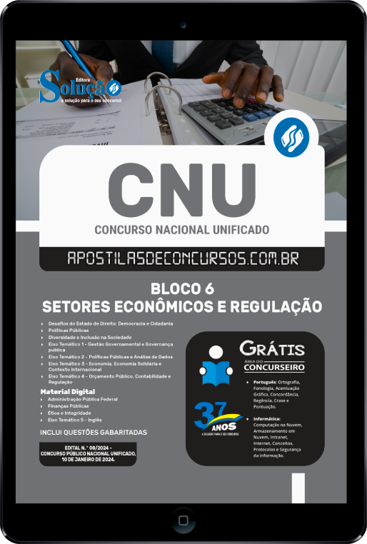 Apostila CNU Bloco 6 PDF Download 2024 Setores Econômicos e Regulação