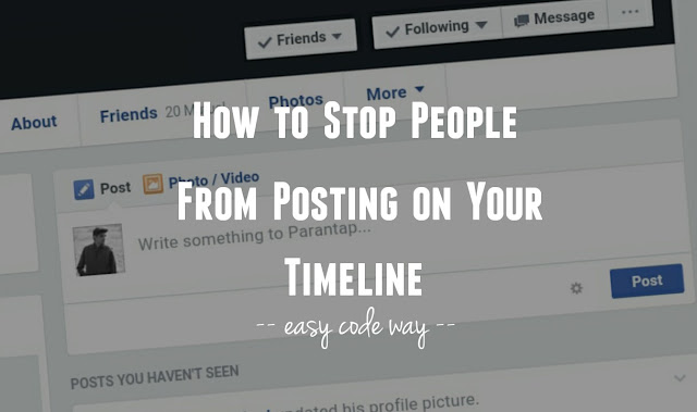 Stop people from posting on your timeline