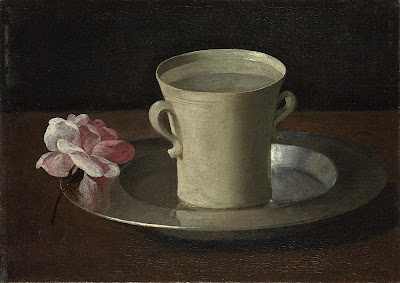    Francisco de Zurbaran - A Cup of Water and a Rose  