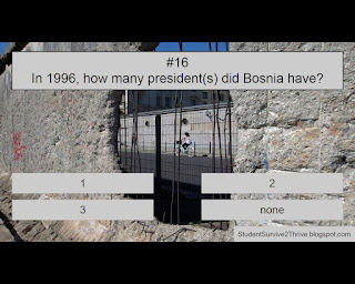 In 1996, how many president(s) did Bosnia have? Answer choices include: 1, 2, 3, none