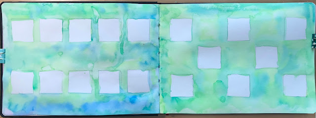 how I set up my watercolor book to keep track of tangle patterns, Alice hendon