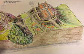 Illustration by E.V.Pita (2015) / ¿La Catedral de Santiago fue construida sobre un campamento romano?  Por E.V.Pita  http://evpitabooks.blogspot.com/2015/03/estudio-la-catedral-de-santiago-fue.html