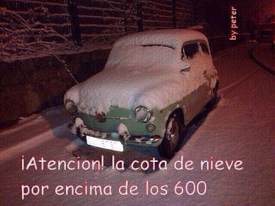 Atención , la cota de nieve por encima de los 600,seat 600