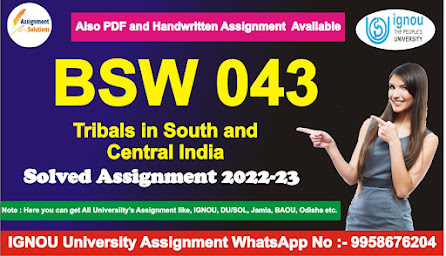 ignou's ctrbs materials bsw 043; nou ctrbs; w full form; w
