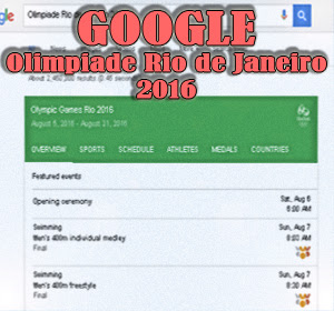 Layanan Mesin Pencari Google, Sajikan Hasil Pencarian Lengkap Seputar Olimpiade Rio de Janeiro 2016