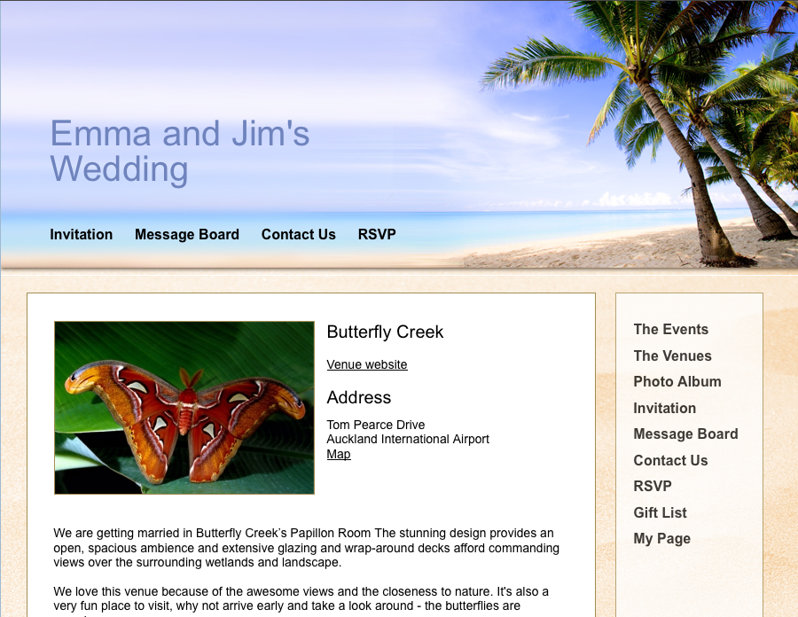 Paperless Wedding 39s tropical themes are popular for the destination weddings