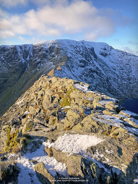 Helvellyn snow walk via Striding Edge & Swirral Edge