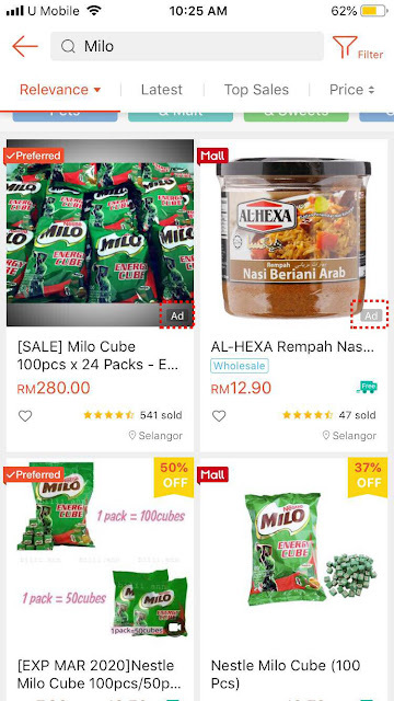 Shopee ad appearance on mobile (1)