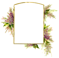 digital frame wisteria flower floral border clip art craft supplies download
