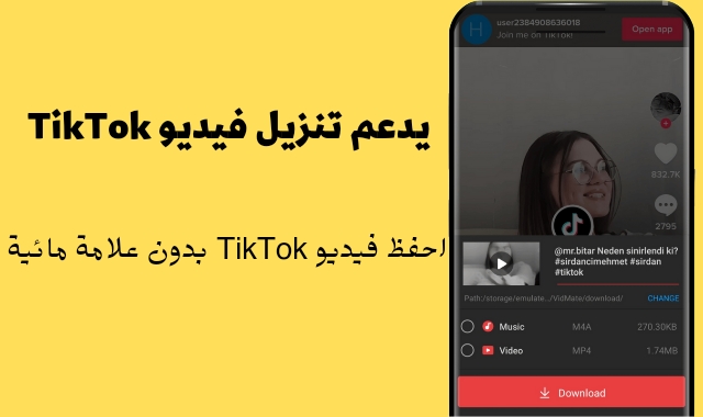 تنزيل فيديو تيك توك بدون علامة مائية APK