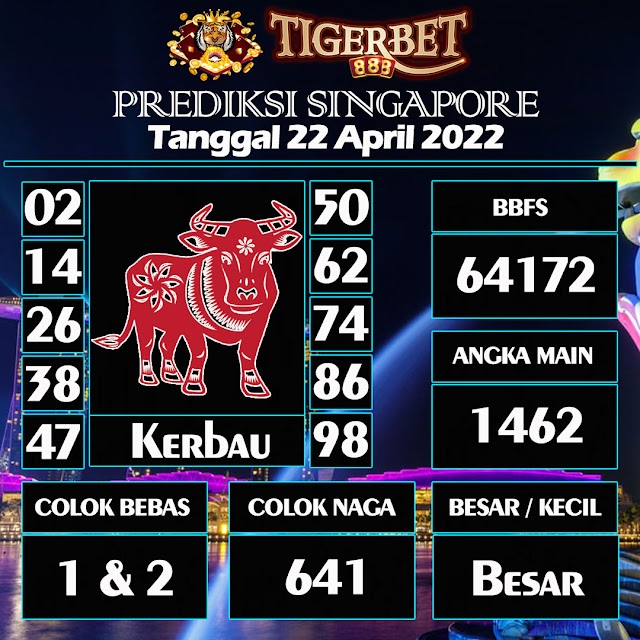 Prediksi Togel Singapore Tanggal 22 Mei 2022 Tigerbet888