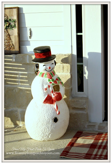 Farmhouse Christmas Porch-Blowmold-Snowman-From My Front Porch To Yours