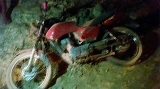 Acidente de moto no povoado de Manguinhas, município de Mairi