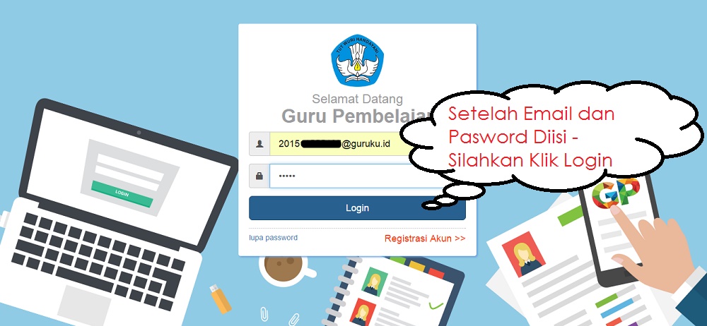 uru pembelajar yaitu guru yang ideal yang selalu upgrade kemampuannya setiap ketika dan dim Langkah-Langkah Mengikuti Diklat Daring (Online) Guru Pembelajar