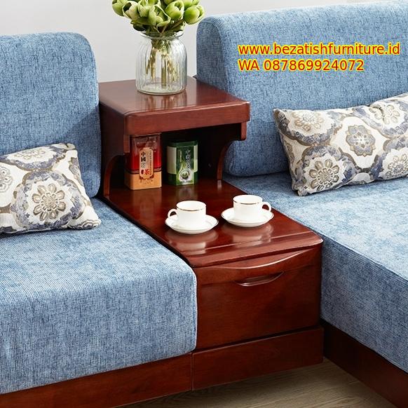 kursi pilihan model terbaru untuk ruang tamu sofa kayu jati model sudut minimalis mewah asli Jepara