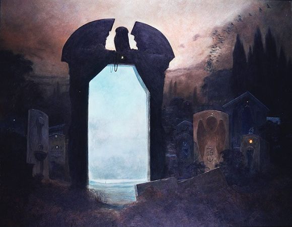 Zdzislaw Beksinski pinturas pesadelos sombrios surreais pós-apocalípticos góticos