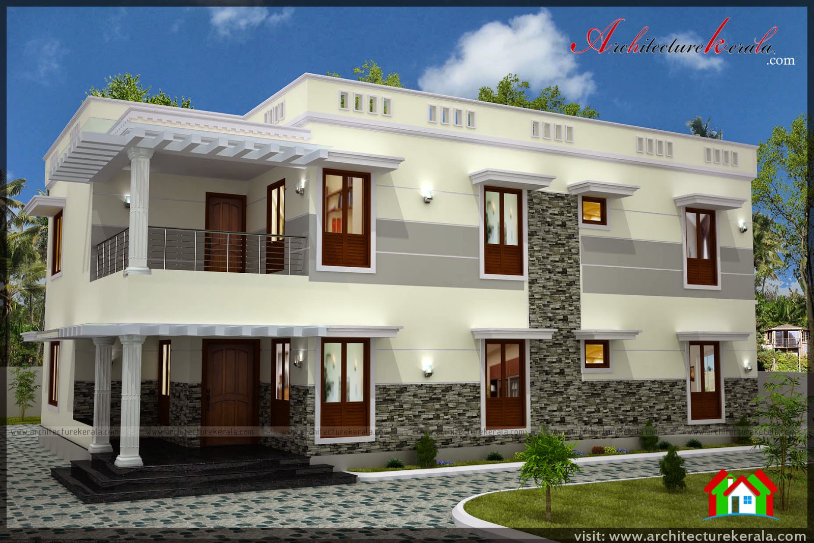  FIVE  BEDROOM  HOUSE  PLAN  IMAGE AND ELEVATION  ARCHITECTURE 