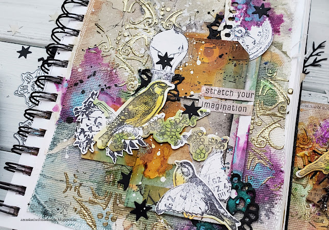 @nastyalena #artjournal #postcard #mixedmedia