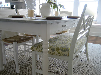 Kitchen Tables Bench on Rare And Beautiful Treasures  Reupholstering A Kitchen Table Bench