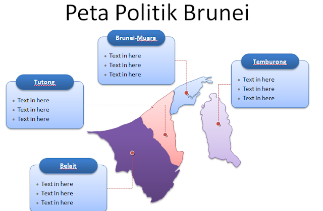 image: Slide 2 Template PowerPoint Peta Brunei Gratis