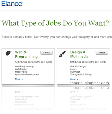 pilih jenis job di elance