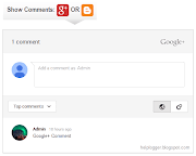Show/Hide Blogger and Google+ Comments System With Toggle