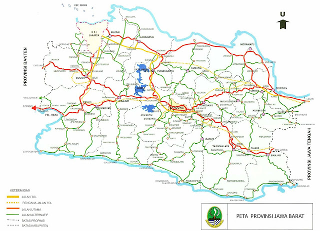 Peta Jawa Barat, Peta Jalan