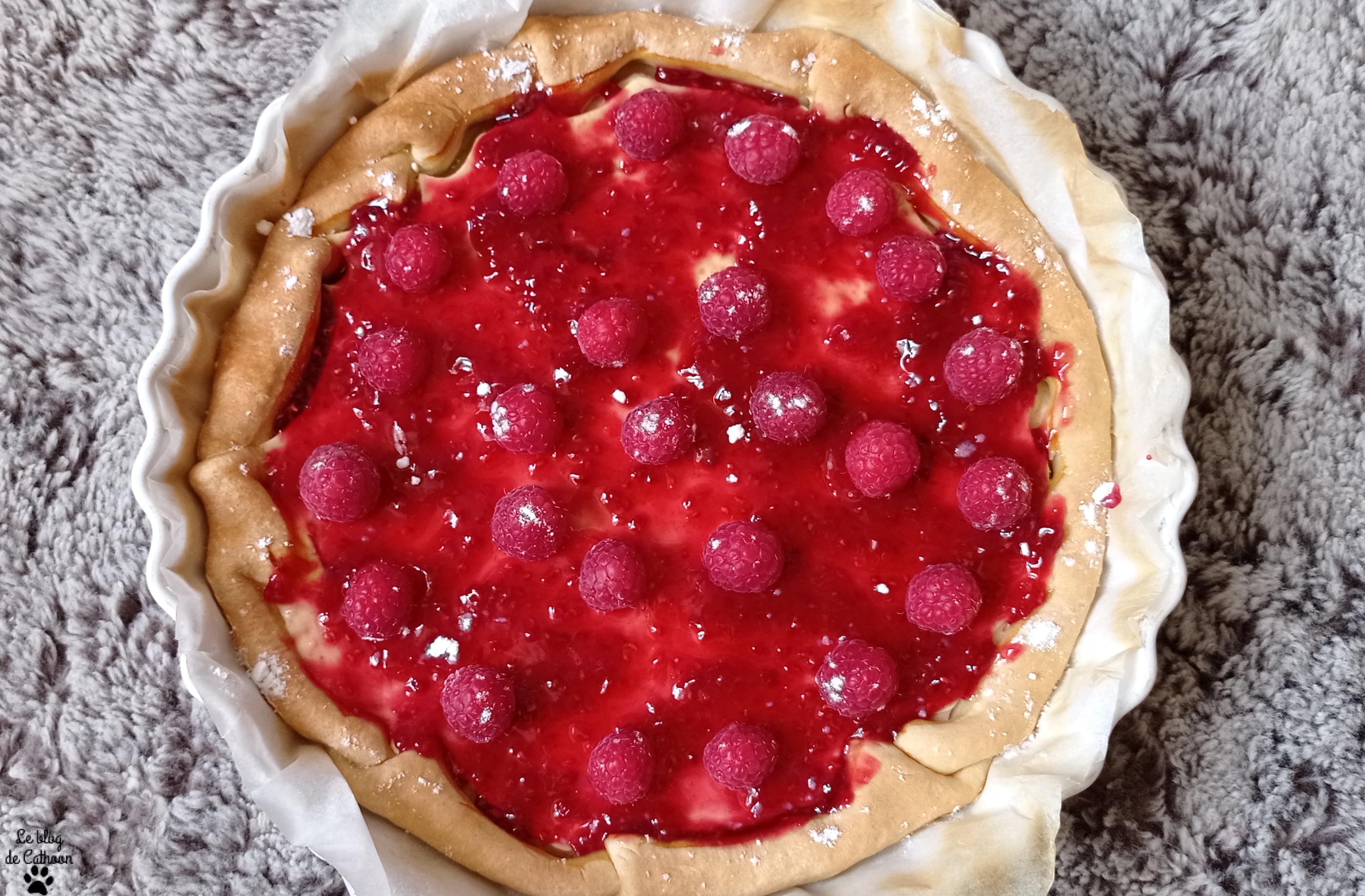 recette tarte framboises et ricotta