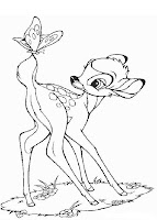 Planse colorat Bambi - Desene colorat Bambi