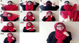 cara memakai hijab pashmina terbaru 4