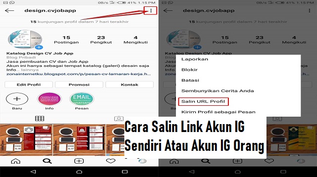 Cara Salin Link Akun IG Sendiri