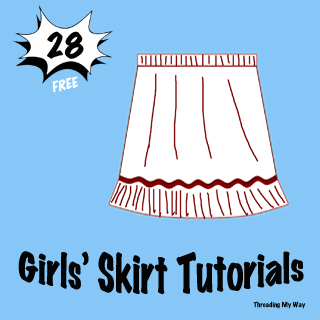 28 FREE Girls' Skirt Tutorials ~ Threading My Way