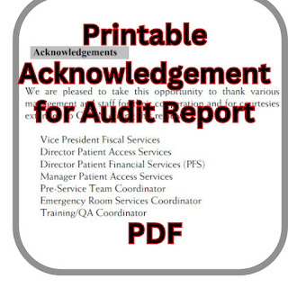 Printable Acknowledgement for Audit Report