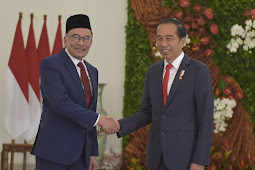 Jokowi Sambut Kunjungan Anwar Ibrahim di Istana Bogor