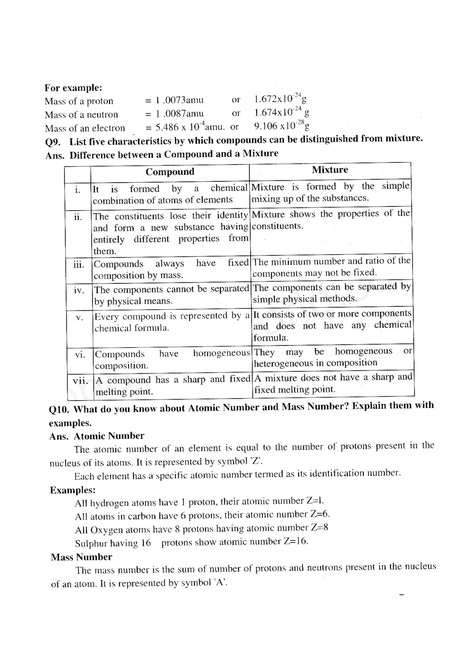 Chemistry 9th Class Chapter 1 Notes  Chapter Name: Fundamentals of Chemistry {Long Answers}