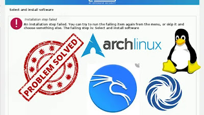 Select and Install Software Failed Kali Linux