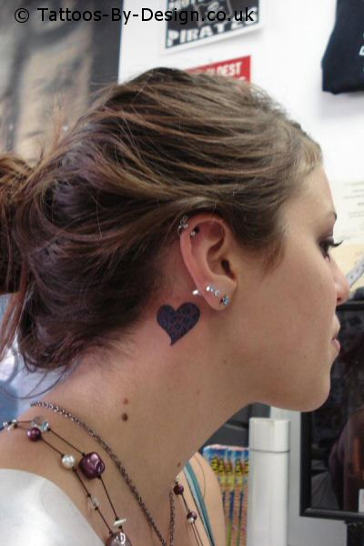 music heart tattoo. small heart tattoo.