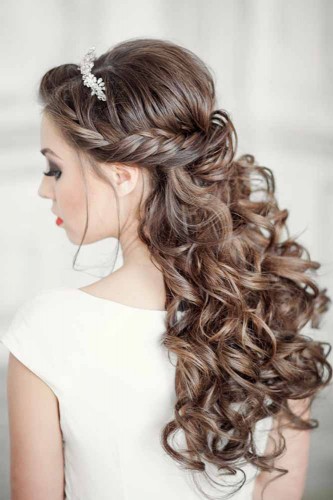 	Half Up Half Down Wedding Hairstyles	