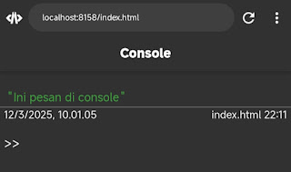 Contoh console.log()