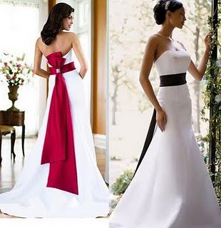 Red and White Wedding Dresses