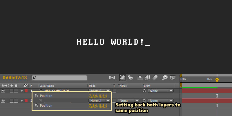 AfterEffects Old Console Text With Blinking Cursor