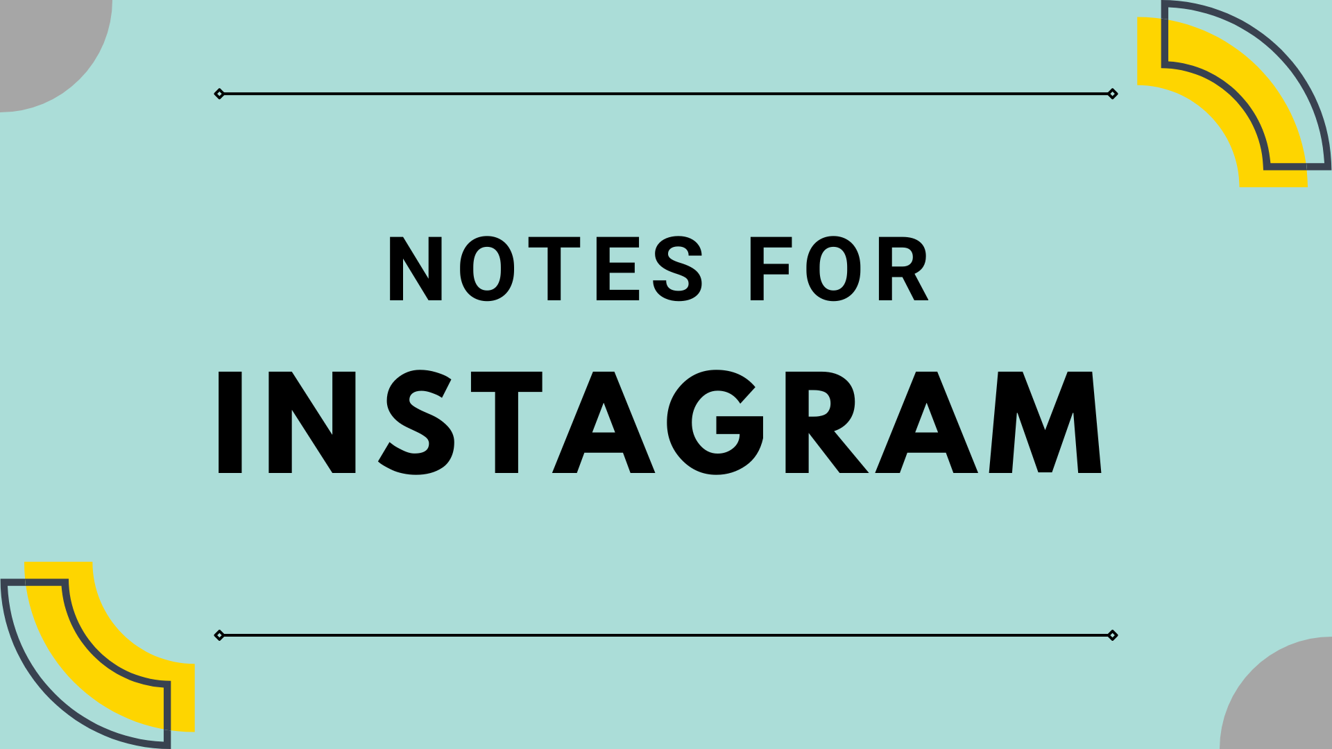 Notes For Instagram in english